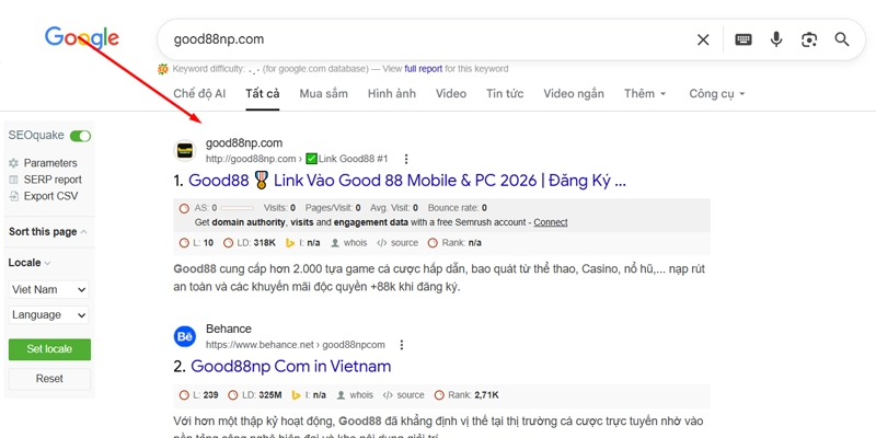 Vào chorme và search từ khóa buygood888.com